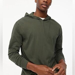 J. crew long sleeve cotton jersey hoodie size S